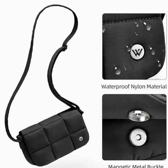 Stylish Black Crossbody Bag for Women - Durable & Lightweight for Everyday Use - Picture 4 of 7